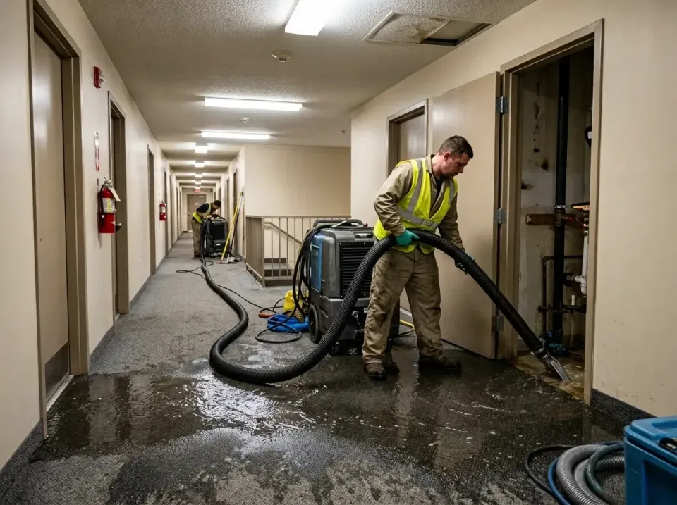 multi-unit-apartment-hallway-f-005 — frequently asked questions, Emergency Burst Pipe Water Extraction & Removal in Eldersbu…